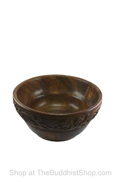 THE BUDDHIST SHOP Tibetan wooden fruit bowls