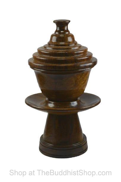 THE BUDDHIST SHOP Tibetan Wooden Bowl - Tea Cups