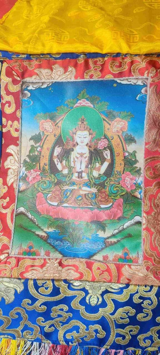 THE BUDDHIST SHOP Tibetan Buddhist Chenrezig  Thangka