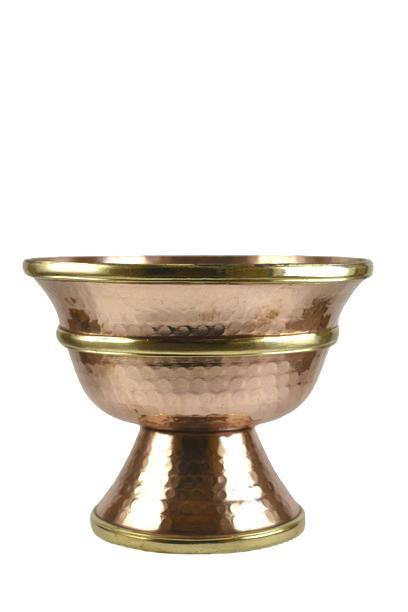 THE BUDDHIST SHOP Copper Handmade Water Offering Bowl (Tings) ~ Set of 7pcs