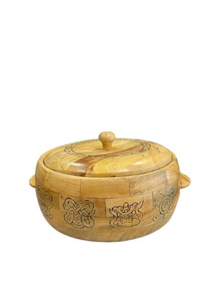 THE BUDDHIST SHOP Wooden casserole ( Chapati Box)