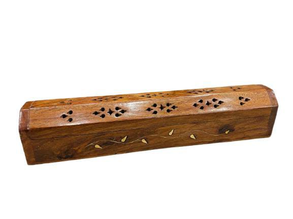 THE BUDDHIST SHOP Tibetan wooden incense box