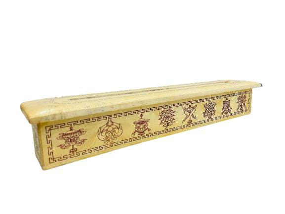 THE BUDDHIST SHOP Tibetan wooden incense box