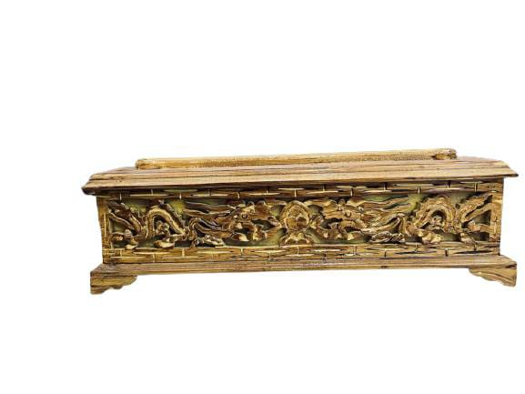 THE BUDDHIST SHOP Tibetan wooden incense box