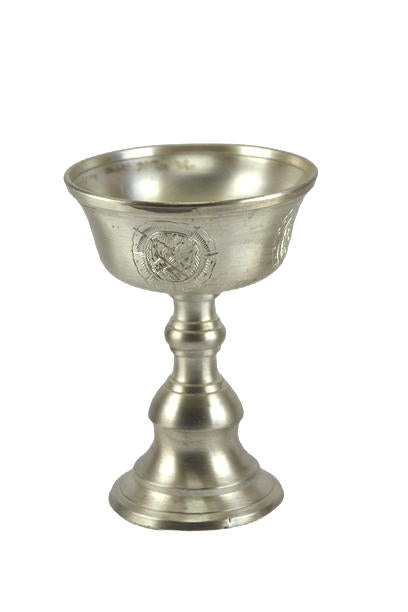 THE BUDDHIST SHOP White-Metal Emboss Butterlamp