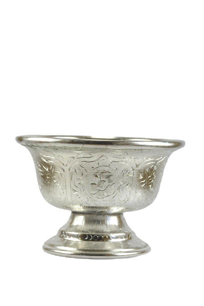 THE BUDDHIST SHOP White-Metal Carved Waterbowls 