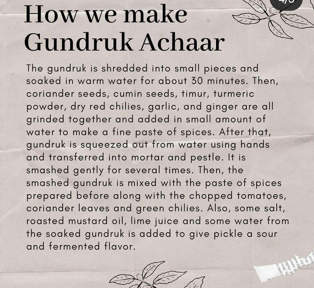 THE BUDDHIST SHOP Spicy Gundruk Achar(100gm) 