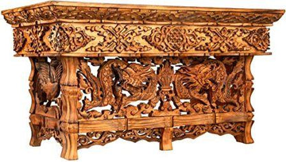 THE BUDDHIST SHOP Tibetan Wooden Altar Table- Choksi 