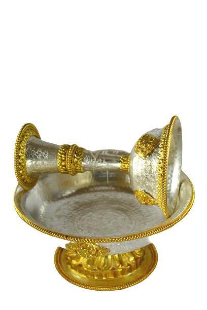 THE BUDDHIST SHOP Copper Fine  Serkeyem With Gold & Silver Polish 