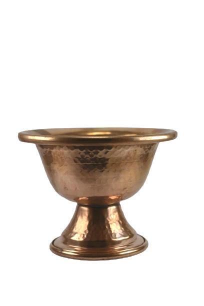 THE BUDDHIST SHOP Copper Hammered  Water Offering Bowl (Tings)  ~ Set of 7pcs 