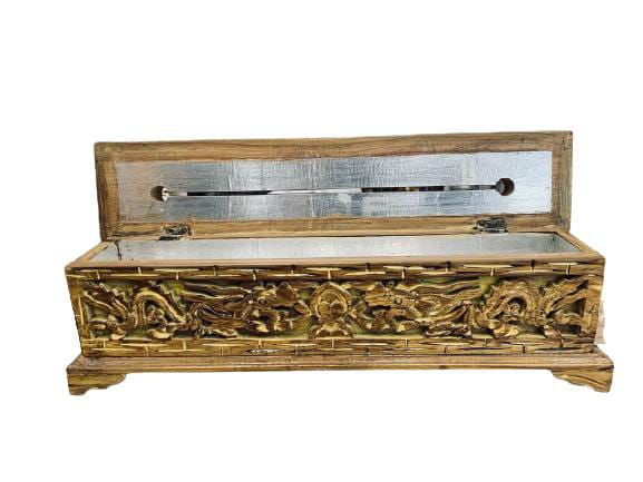 THE BUDDHIST SHOP Tibetan wooden incense box 