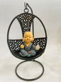 THE BUDDHIST SHOP Buddha monk Hanging Chair   6" Home Decor 