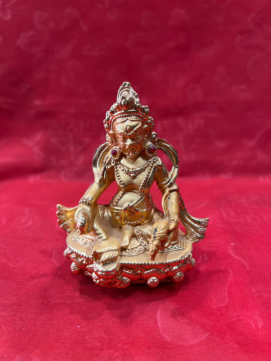 3" golden zambala Statue